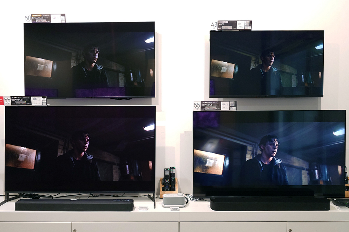 BRAVIA 8 II K-55XR80M2 暗部比較