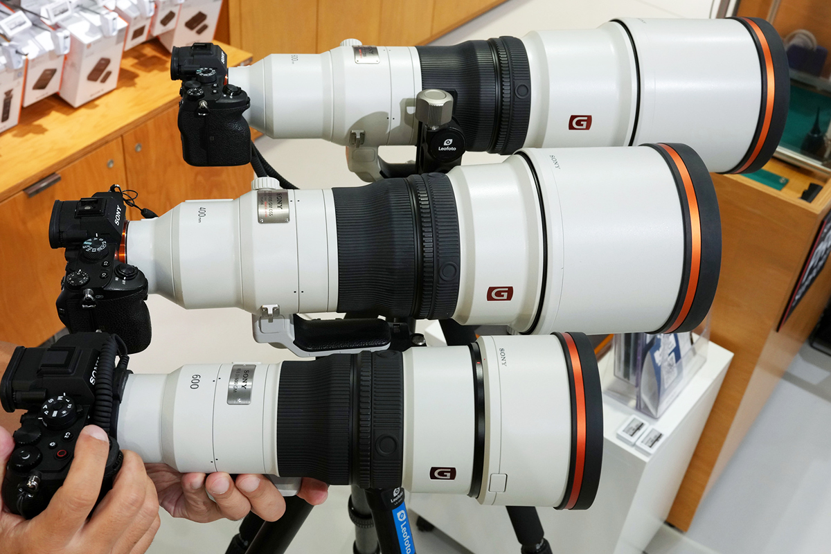上からSEL600F40GM・SEL400F28GM・SEL600F63GMを重ねるように並べたところ