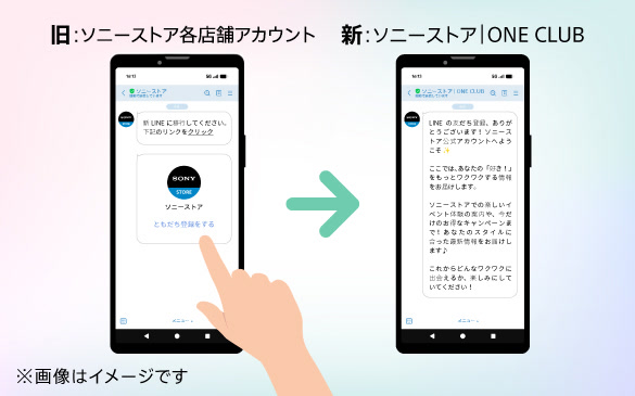 ソニーストア 店舗LINE ONE CLUB 統合