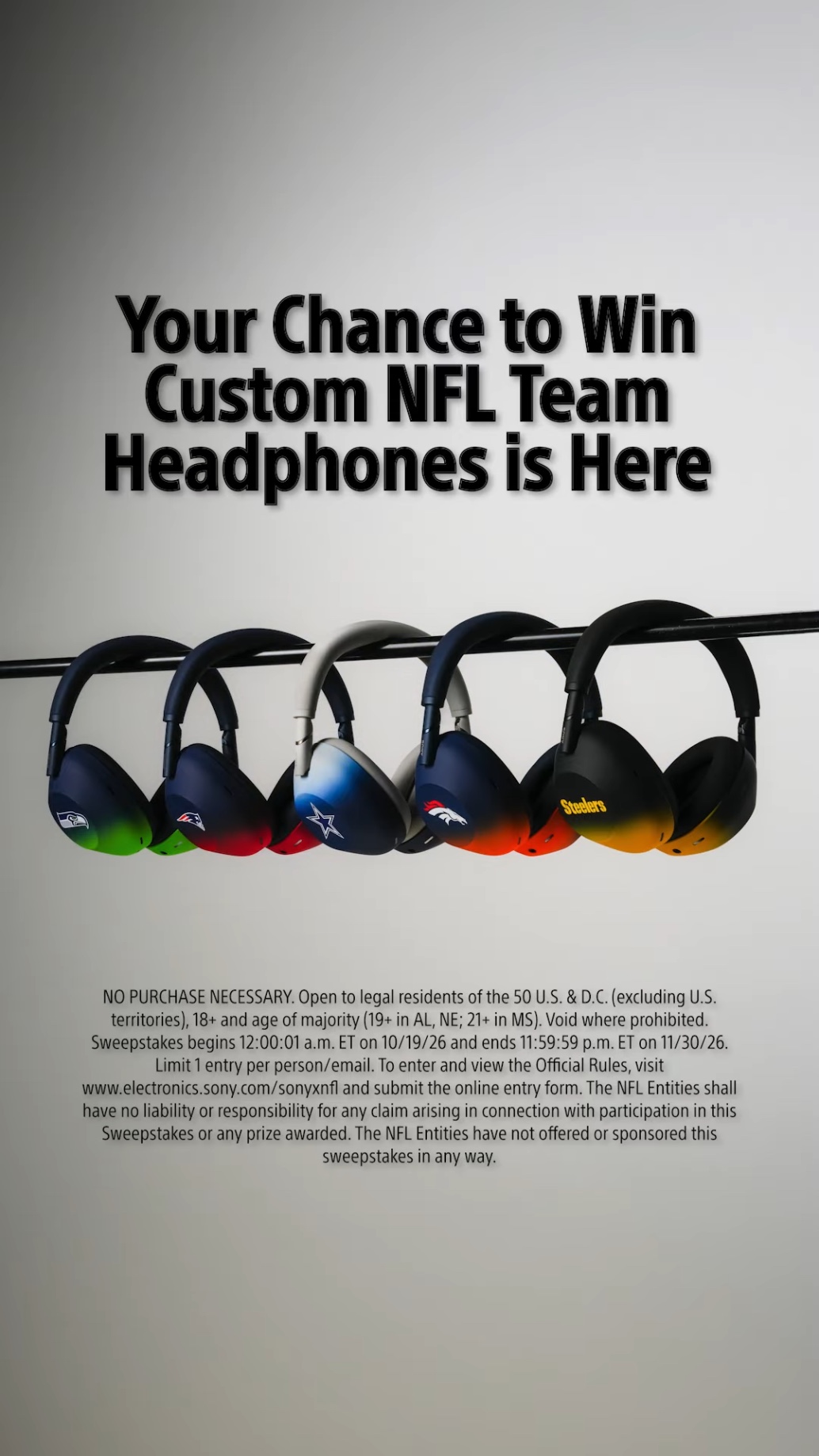 WH-1000XM6 NFL チームモデル プレゼントキャンペーン