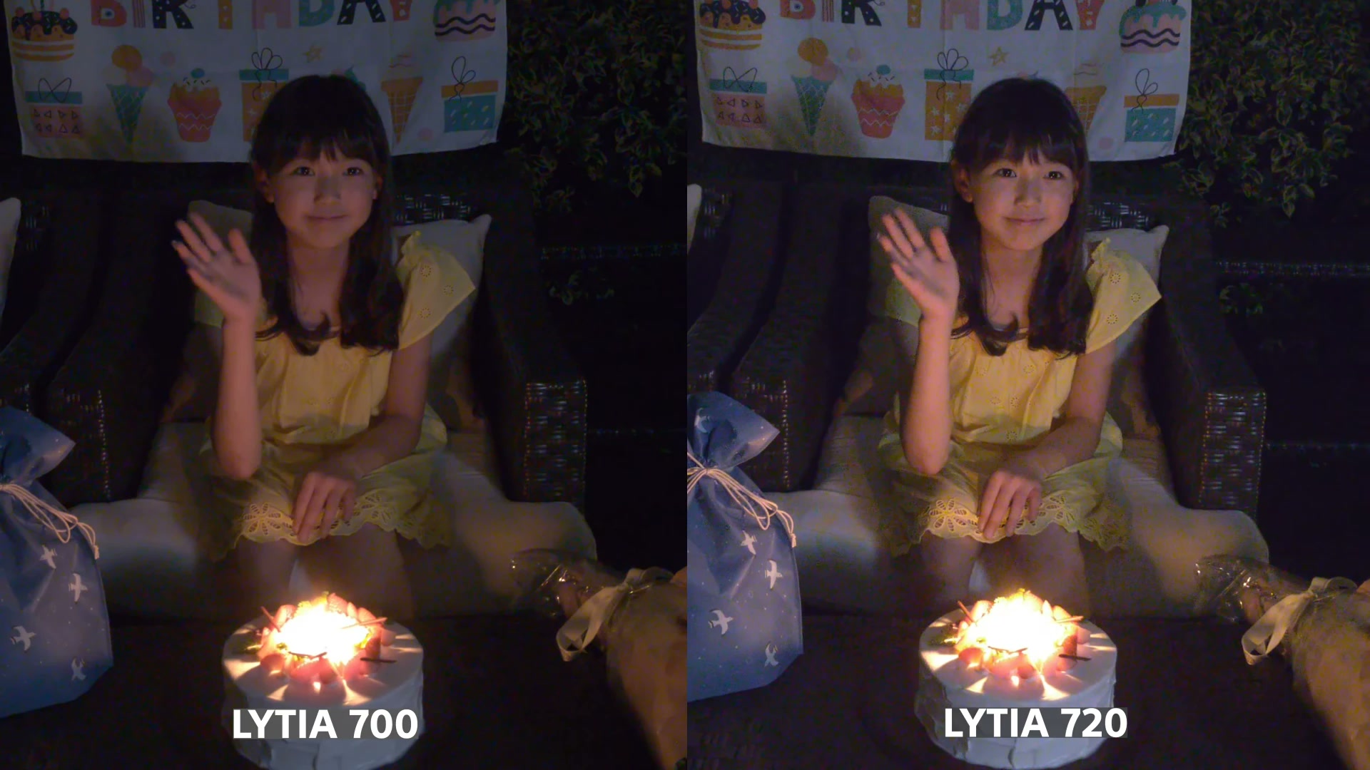 2 luxの暗所で撮ったLYTIA 700とLYTIA 720の比較